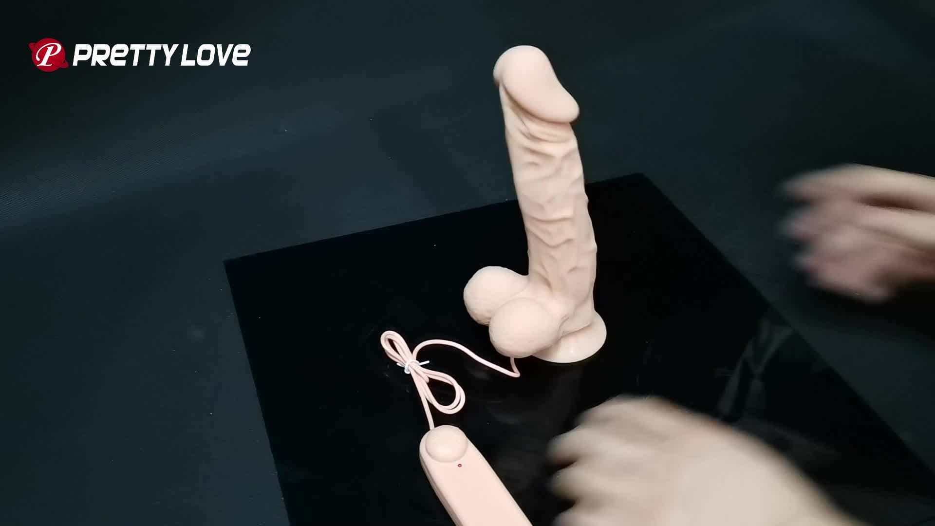 Pretty Love 24 cm Реалистично Дилдо с Плъзгаща Кожа, Релефни Вени и Здрава Вендуза Mendel