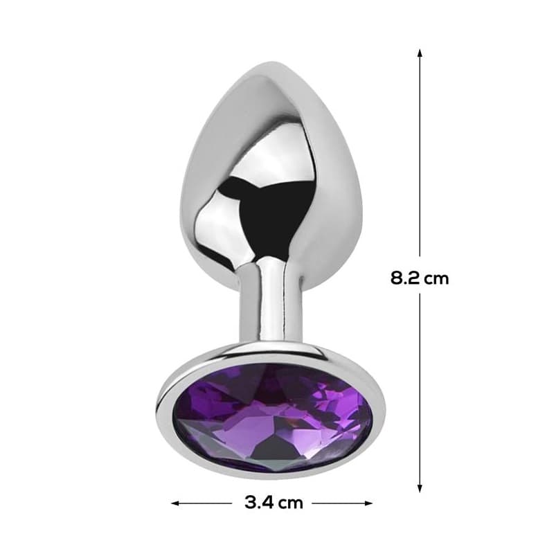 AfterDark 8.2 см Анално бижу с лилав кристал Purple Amethyst