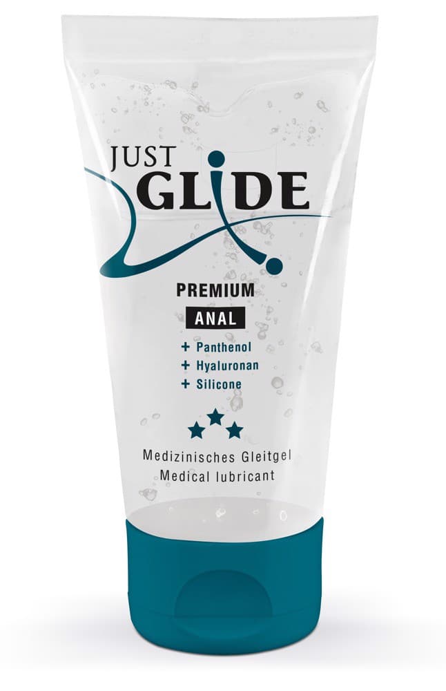 Just Glide 50 мл. Премиум анален лубрикант с пантенол, хиалурон и силикон Premium Anal