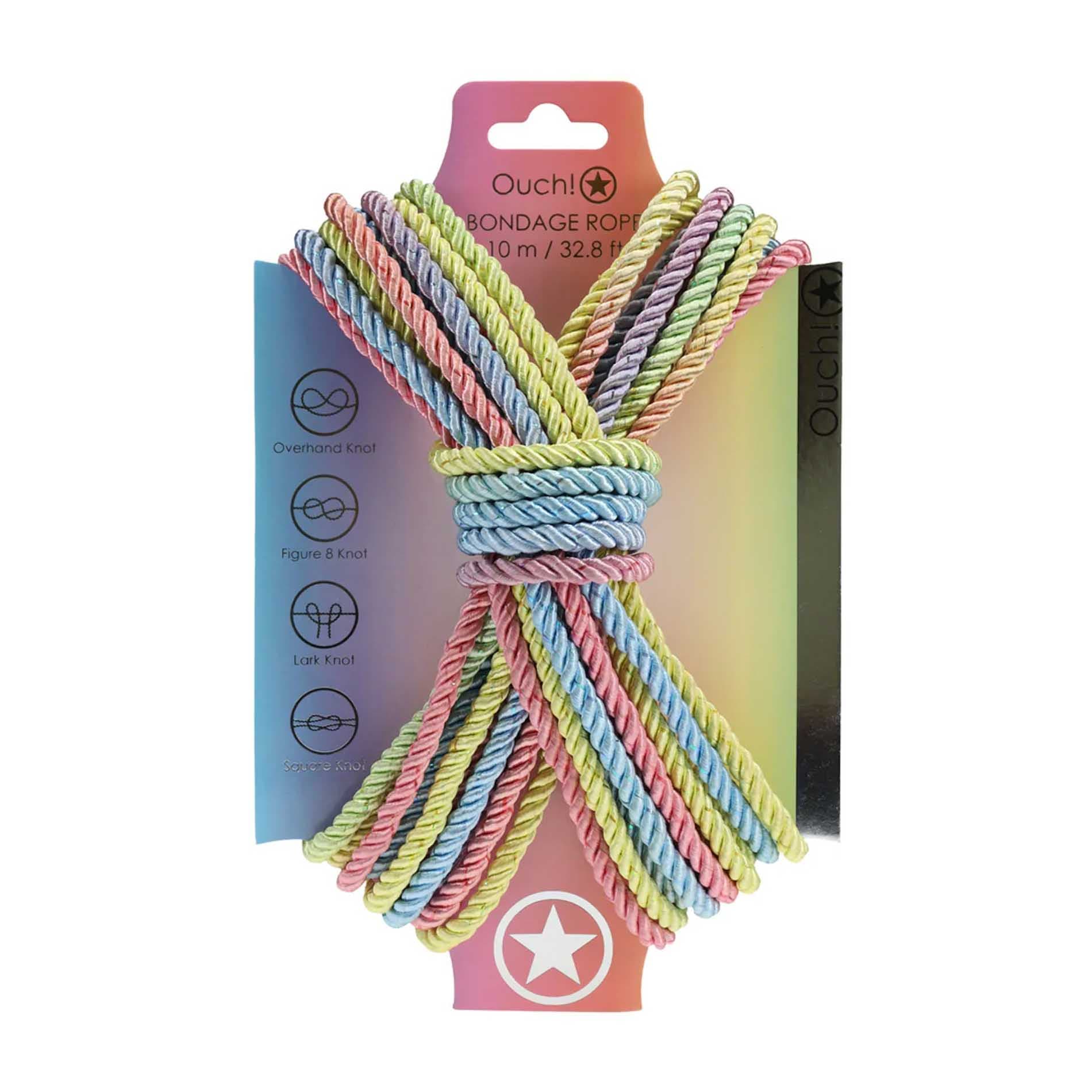Ouch! бондидж въже 10m Multicolor Pastel — 1/2