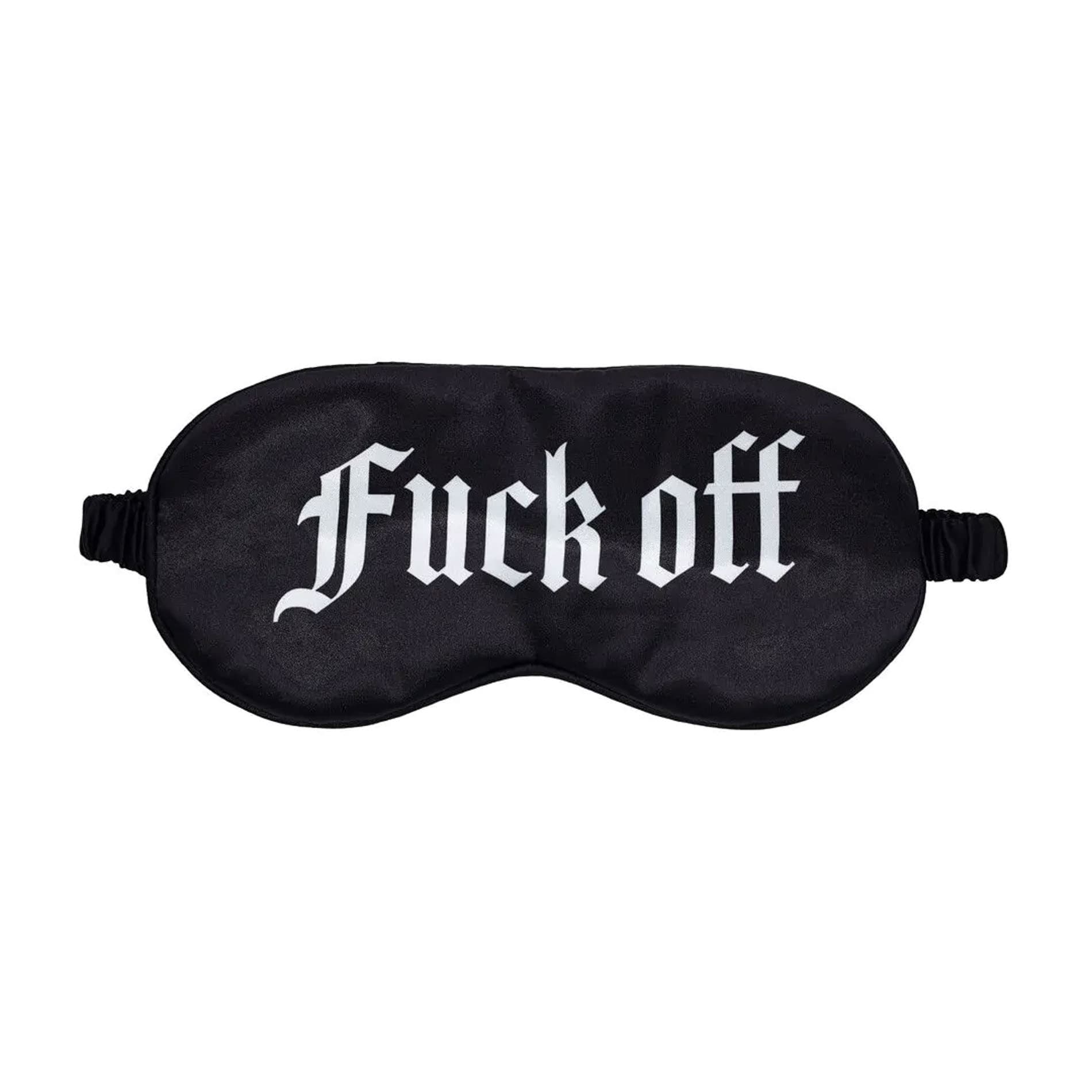 Ouch! сатенена маска черна Fuck Off — 1/5