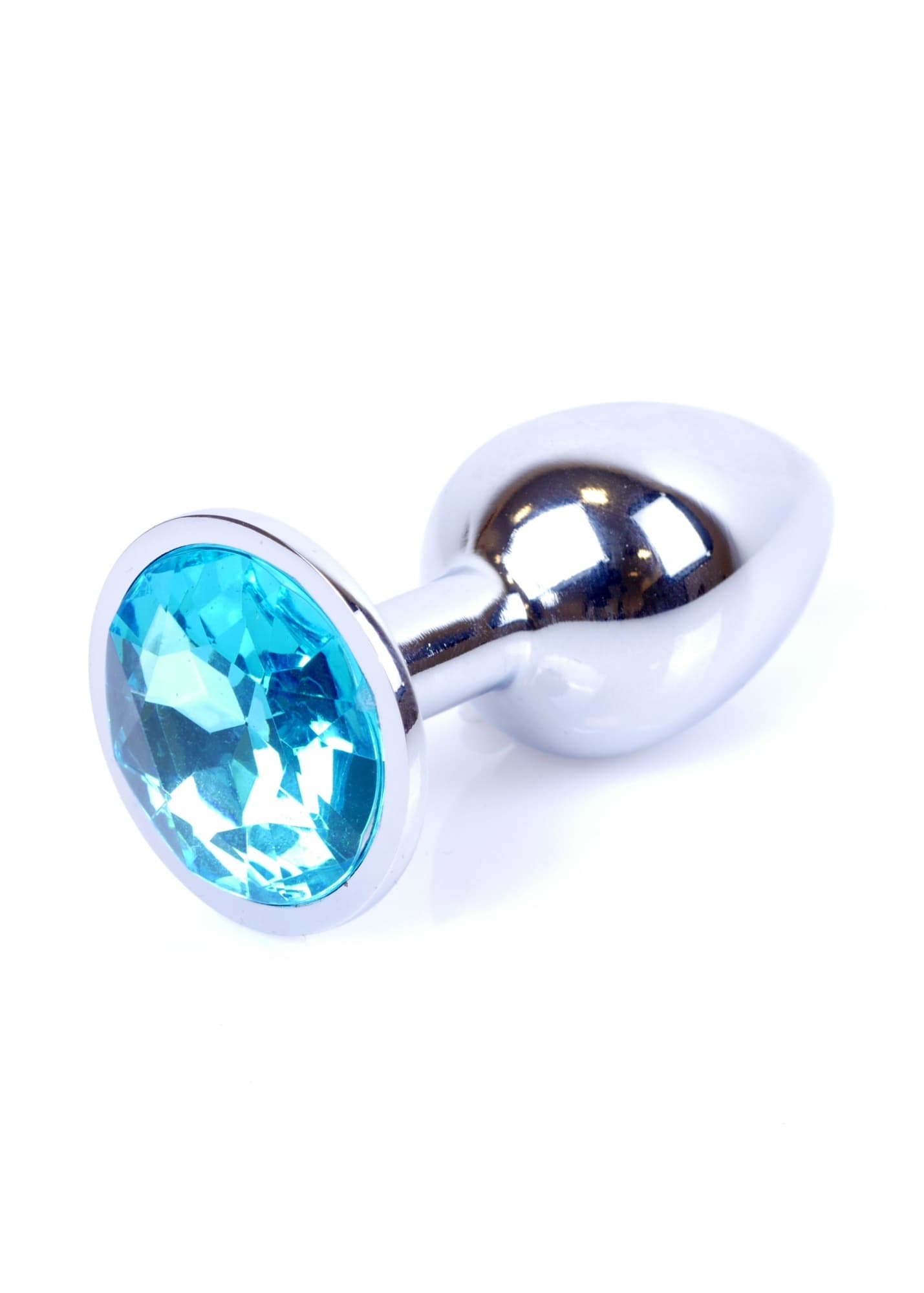 B-Series анален плъг L светло син кристал — 1/6