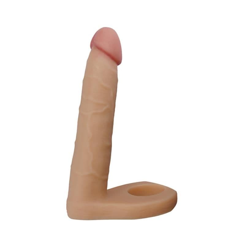 LoveToy Анал Дилдо 15.6 см с Пенис Пръстен — 1/7