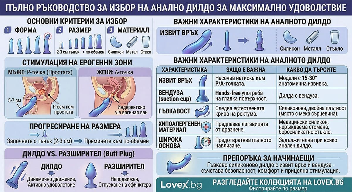 Как да изберете подходящо анално дилдо за максимално удоволствие